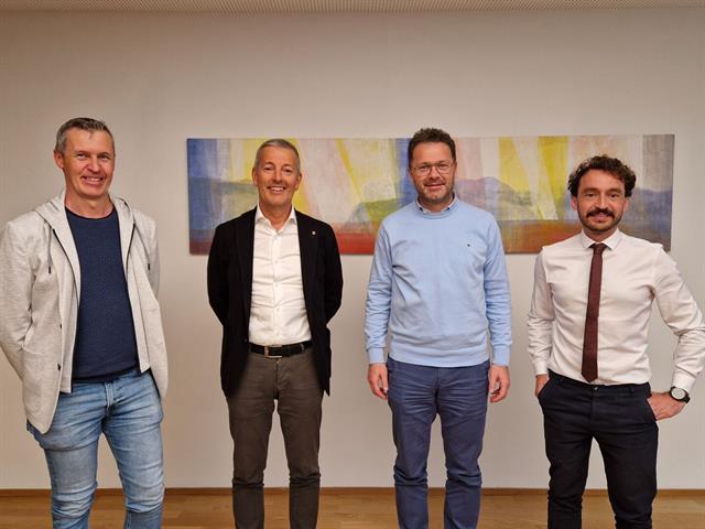 von links: Matthias Plaikner, Peter Brunner, Roland Griessmair und Hannes Niederkofler